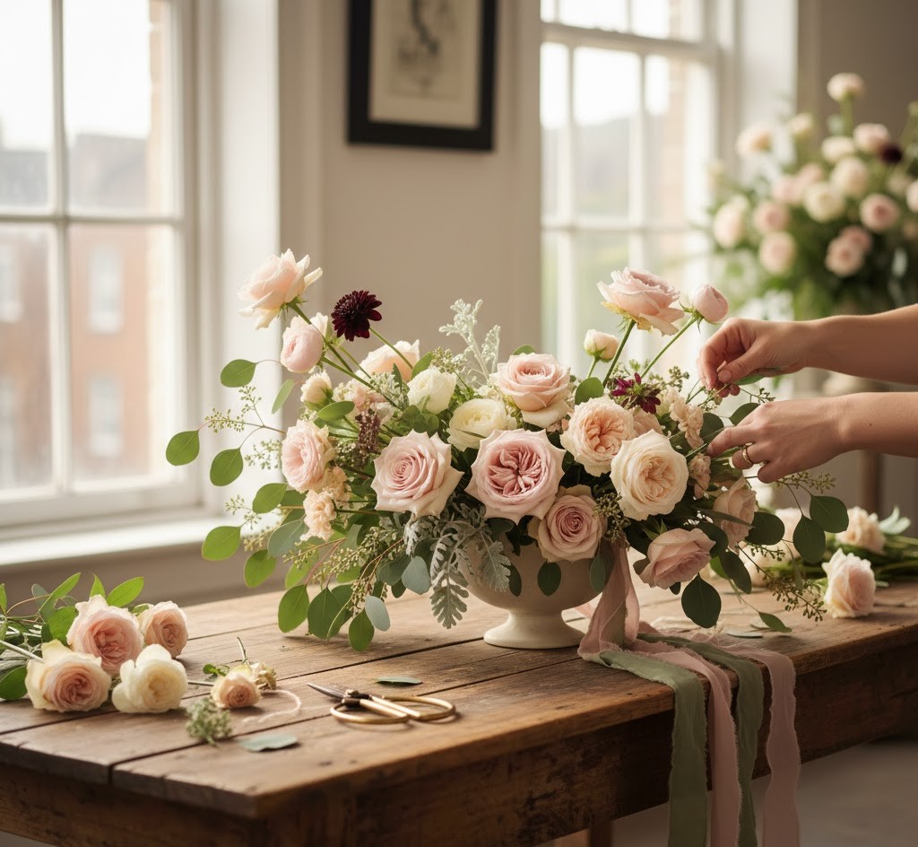 Kukkasidonta työpaja